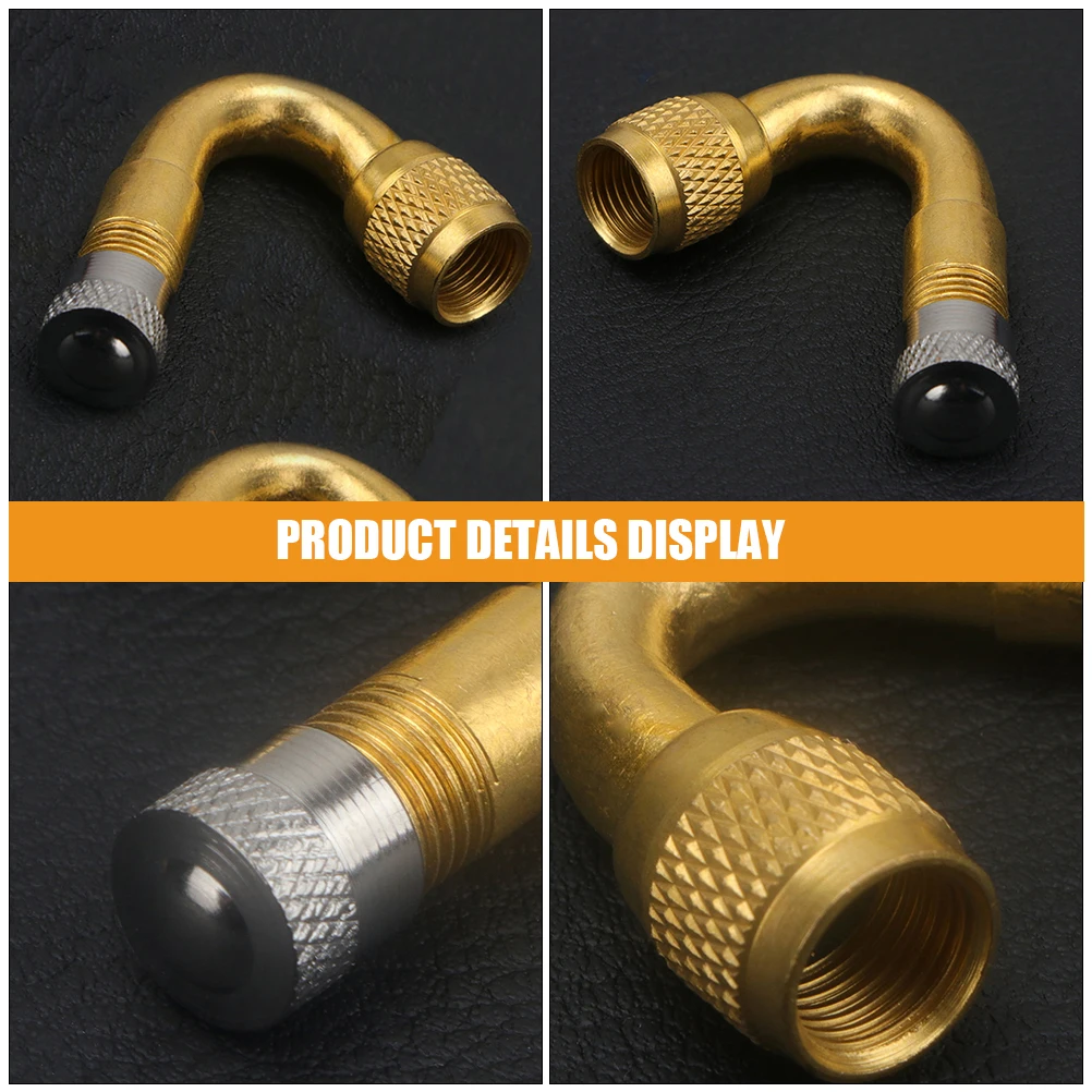 

3pcs Copper Tire Stem Extensions Air Nozzle Tube Pump Car Bike Tire Valve Extension 45 Degree Valve Stem Fitting