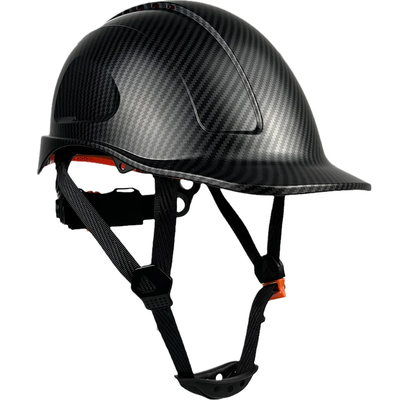 European High Quality Industrial Work Safety Helmet Engirneer Construction Hard Hat ABS Shell Carbon Fiber Pattern Caps