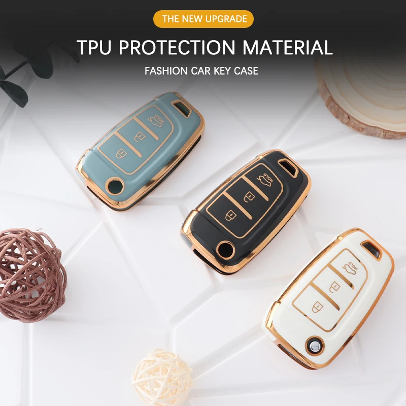 New TPU Car Key Case Cover for Hyundai Tucson Sonata Elantra I40 Celesta I35 Car Key Protector Shell Holder Fob Auto Accessories