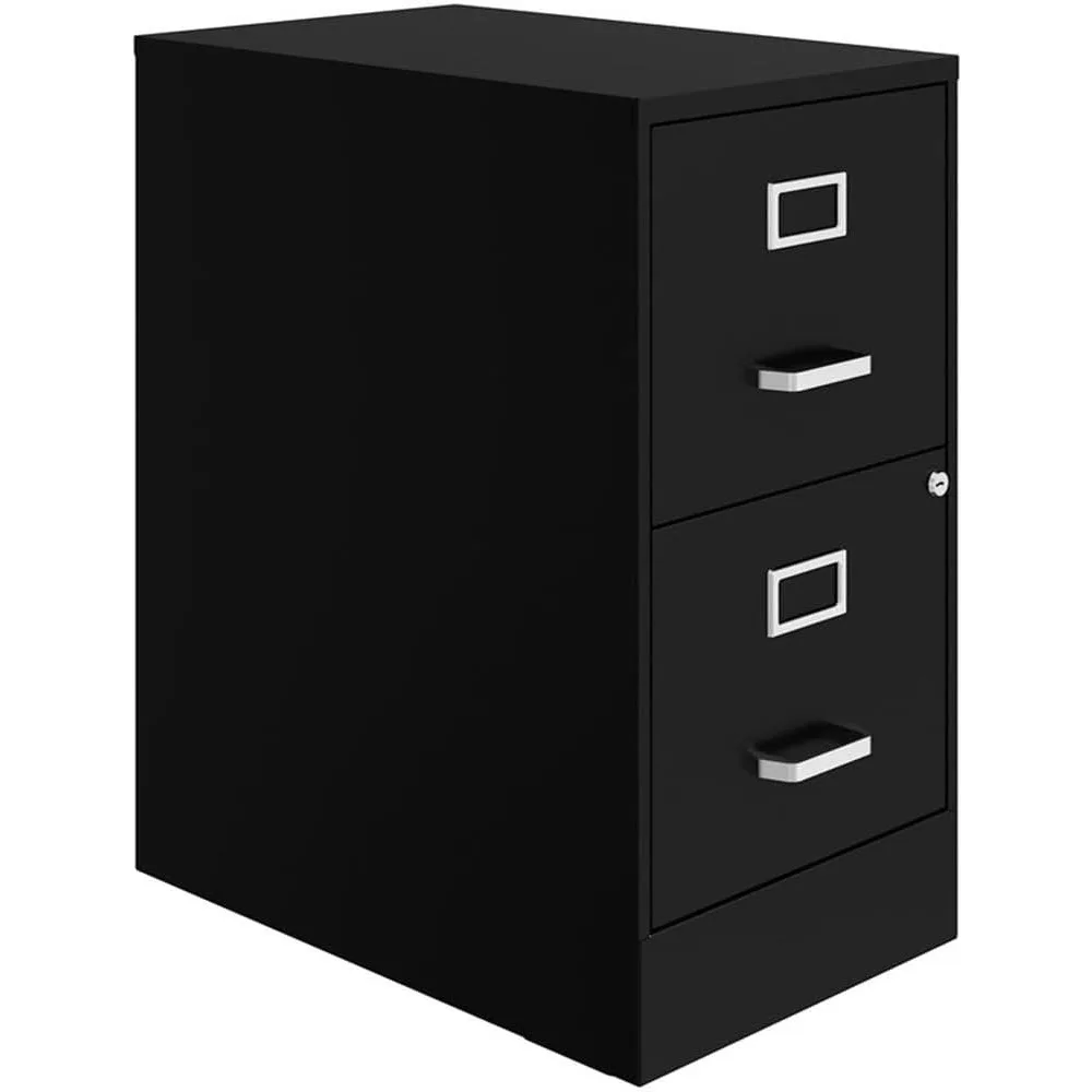 

2 Drawers 26.7" Vertical Black Metal Filing Cabinet Lockable Pre-Assembled Stationary Letter Size for Home, Office