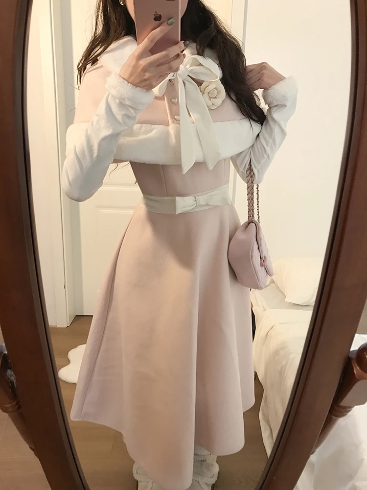 

Sweet Ele, шерстяное пальто с застежкой на талии, женский модный комплект Dr, осень 2021, новинка Sle Princ Wind Long Sve