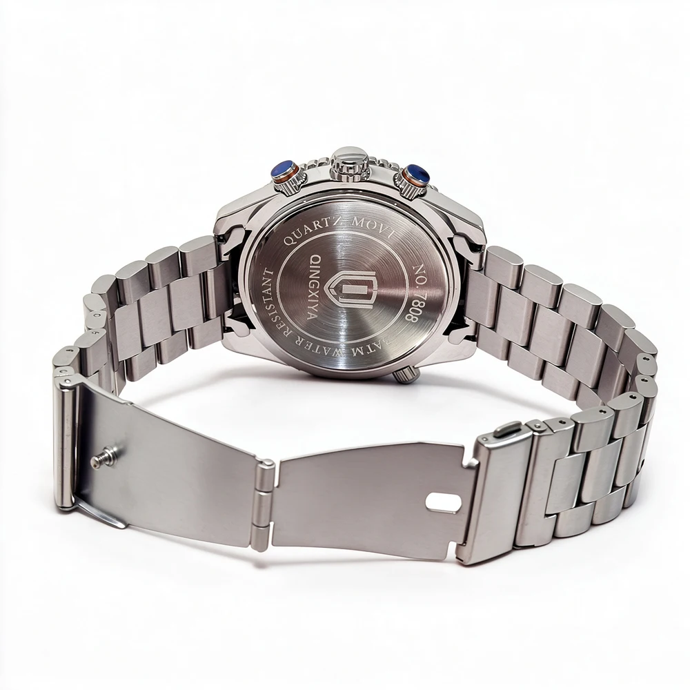 QINGXIYA Brand Luxury Man Wristwatch Sport Chronograph Waterproof Luminous Date Watches for Men Casual Quartz Men Watch Reloj