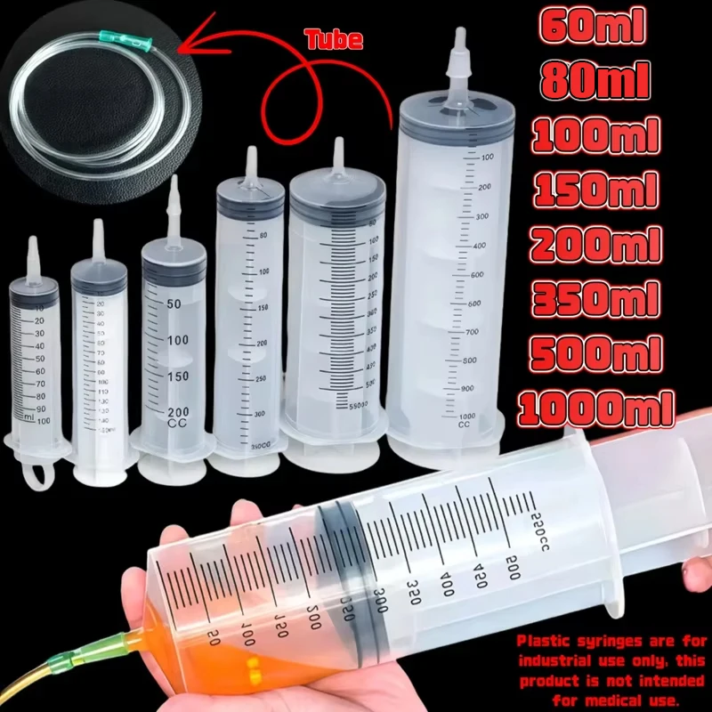 Seringue en plastique durable de grande capacité 100 ml, 150 ml, 250 ml, 350 ml, 550 ml, 1000 ml |   Extracteur d'huile automobile adapté aux laboratoires