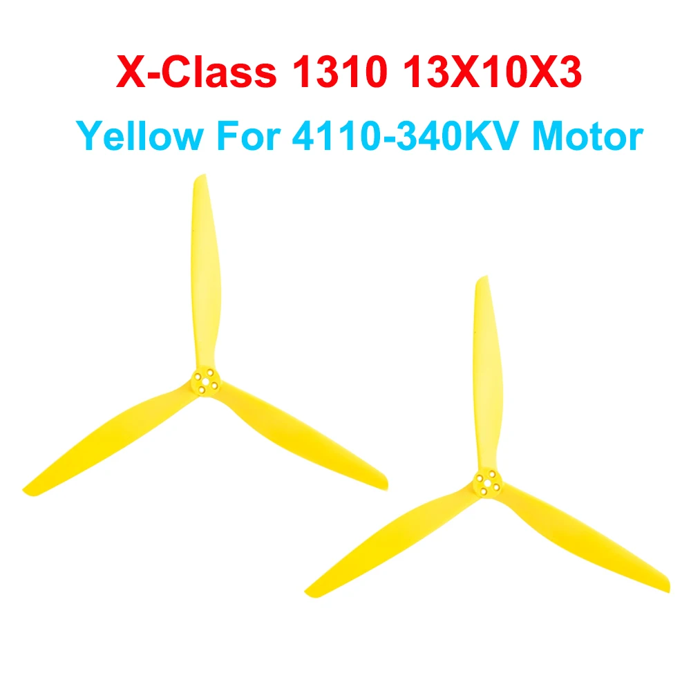 4Pairs (4CW+4CCW) Gemfan X-CLASS 1310 13X10X3 3-Blade Propeller Glass Fiber Nylon For RC X-Class FPV Drone MultiRotor