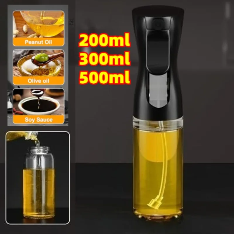 Butelka z rozpylaczem oleju 200/300/500ml do grillowania, gotowania, rozpylacz oleju z oliwek, butelka kuchenna do pieczenia, pusta butelka na ocet, dozownik oleju