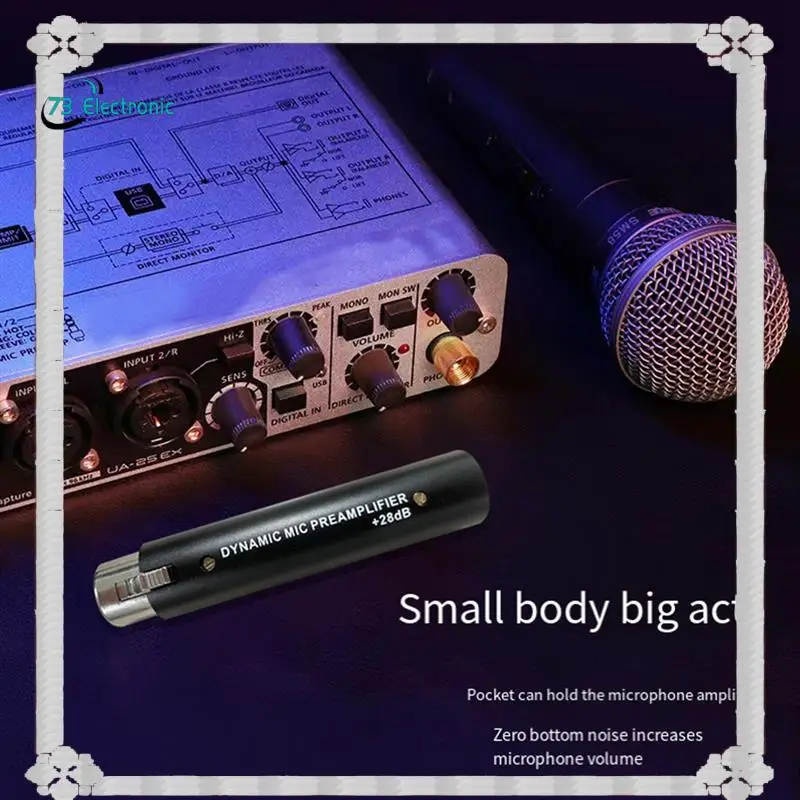 24-Hour Delivery DM1 Dynamic Amplifier For DM1 Dynamic 28DB Gain Mic Amplifier For Dynamic And Passive Ribbon Microphones