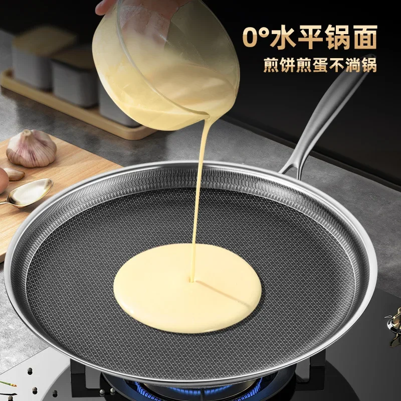 316 Pizza Plate Puff Pastry Dedicated Pot Flat Non-Stick Pan Household Pancake Palte Steak Frying Pan Cake Crust Pancake Maker