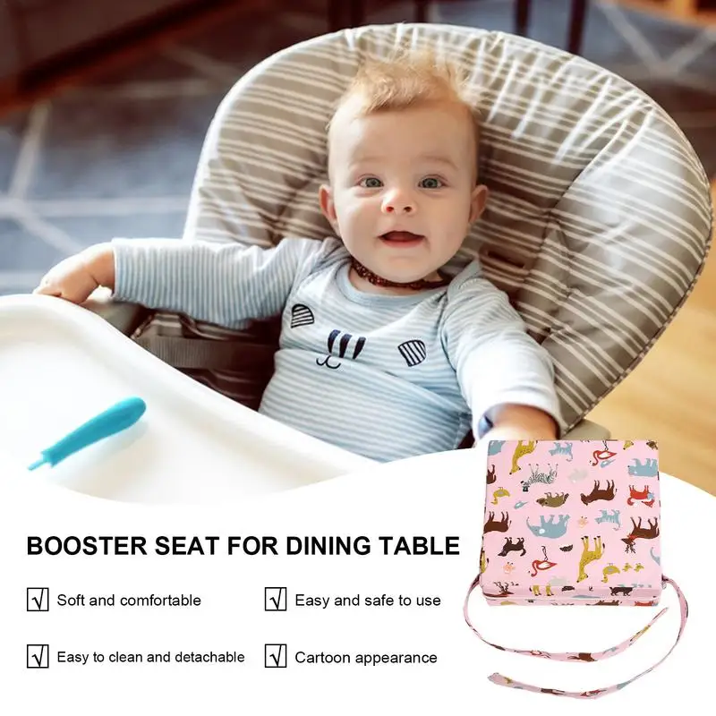 Booster Seat For Kitchen Chair Soft Chair Seat Cartoon Cute Booster Seats Kids Supplies With Zipper Comfortable Chair Cushion