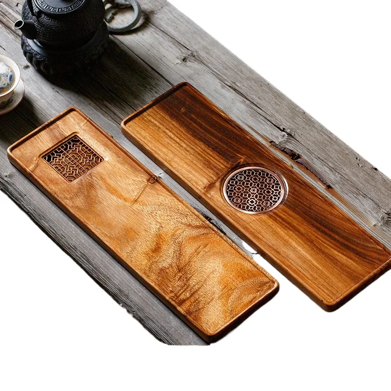rectangular bamboo tea tray Small tea table Household modern simple tea sea water storage and drainage dry brewing table tray