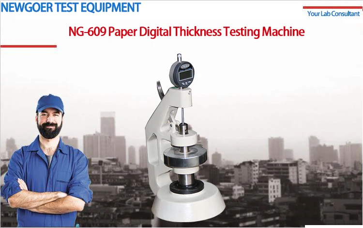 Probador de espesor de cartón de papel Digital, medidor de espesor, dispositivo de prueba de espesor de esfera de papel de laboratorio