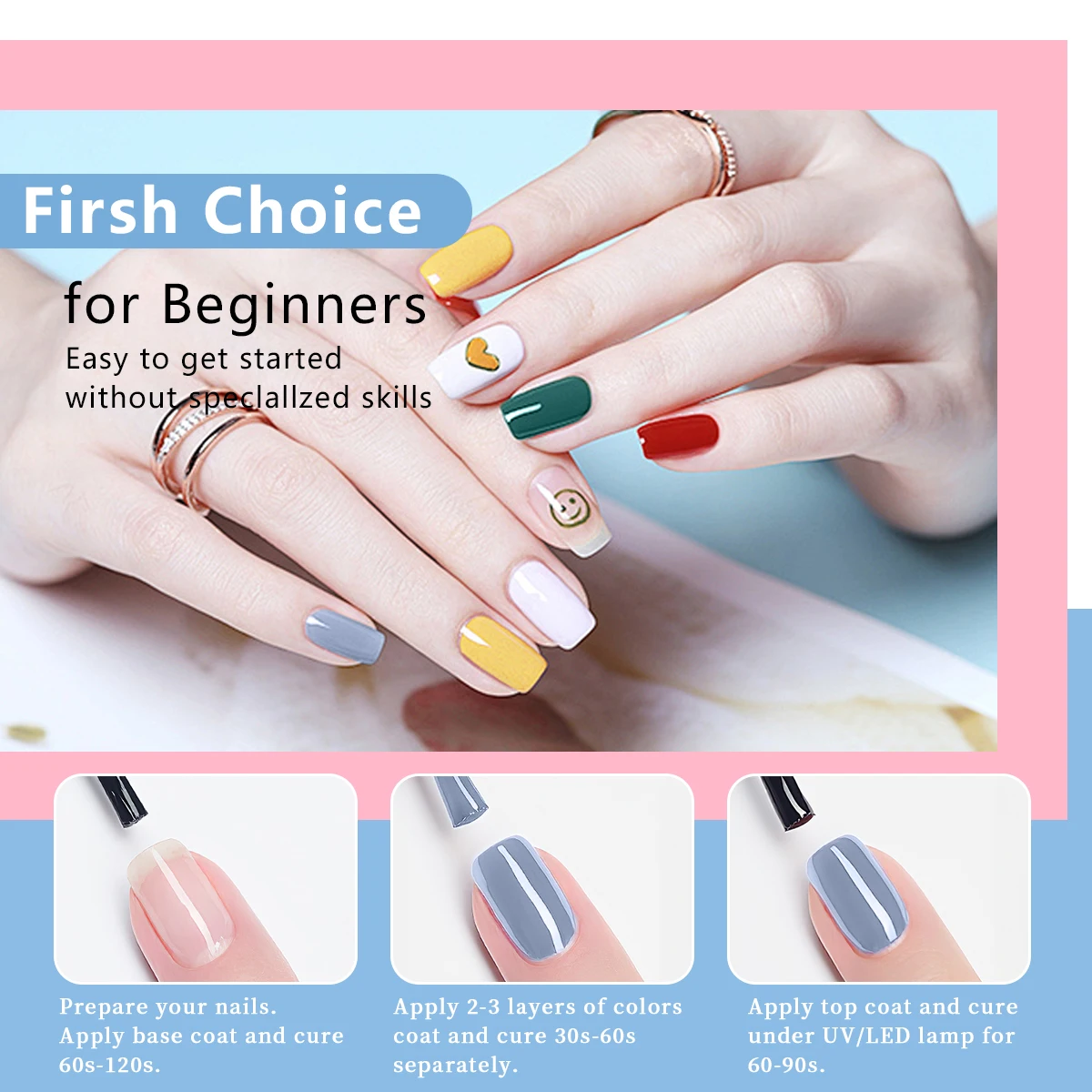 0.24oz Trendy Candy Foam Gel Semi-Permanent Nail Art Drip LED Nail Salon, DIY Nail Art Gel Seasonal Nail Art.