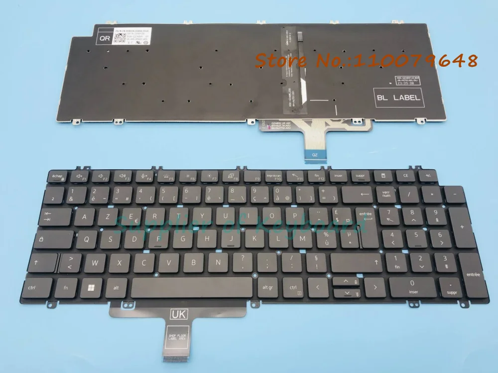 

NEW For DELL Latitude 5520 5521 5530 5531 Precision 3560 3561 3570 3571 Laptop Azerty French Keyboard Backlit