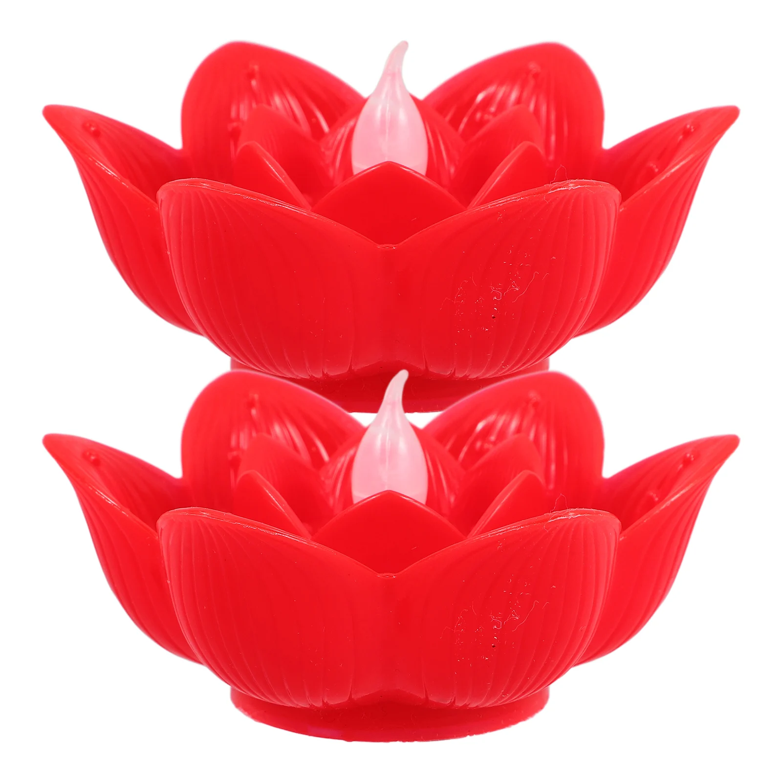 

2Pcs LED Electronic Lotus Lamp Realistic Small Flower Floating Flameless Light for Wedding Home Garden