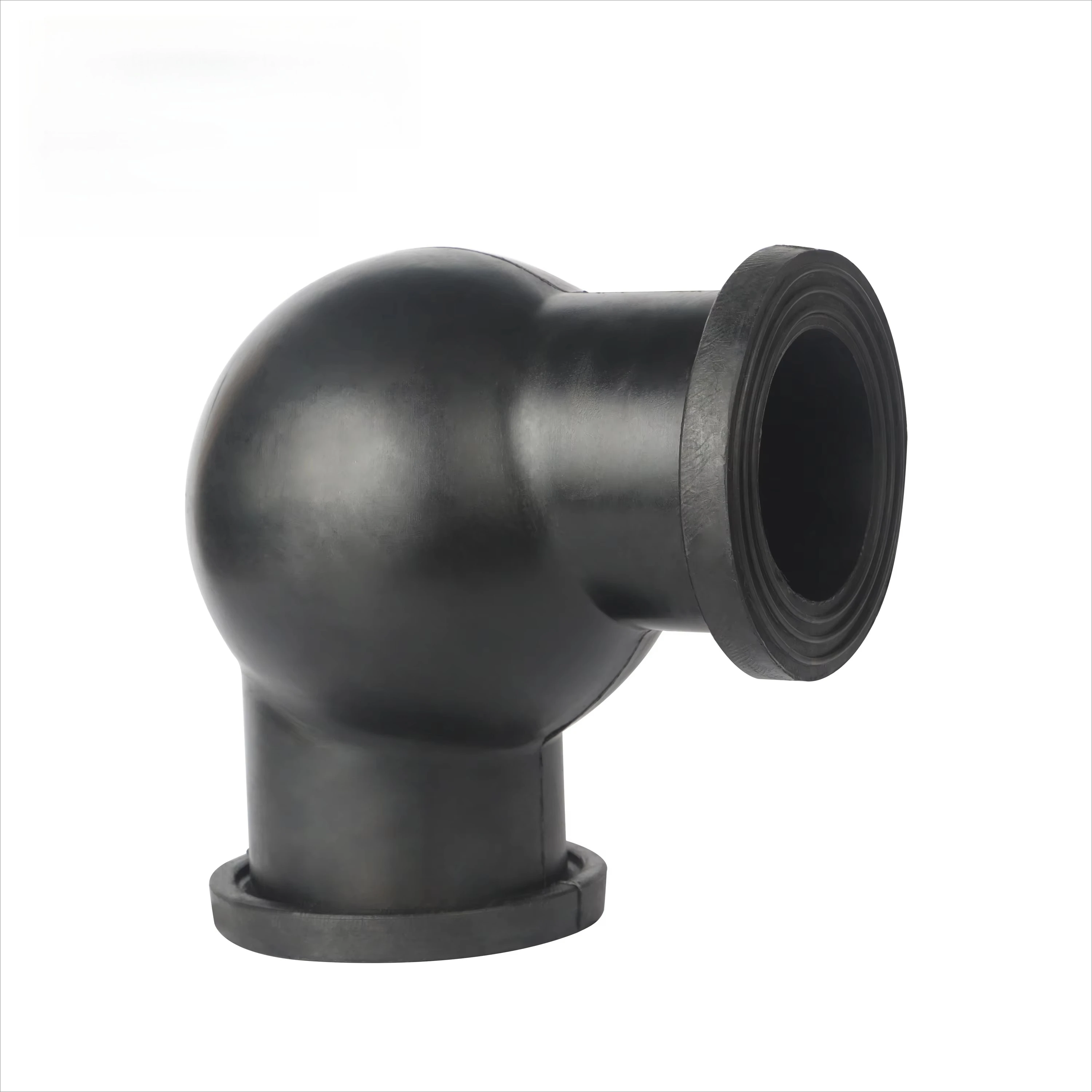 Vulcanized Molding Type Dual EPDM Expansion Bend Rubber Pipes With Flange Single Sphere Flexible Rubber Bend Joint Pipe Fittings