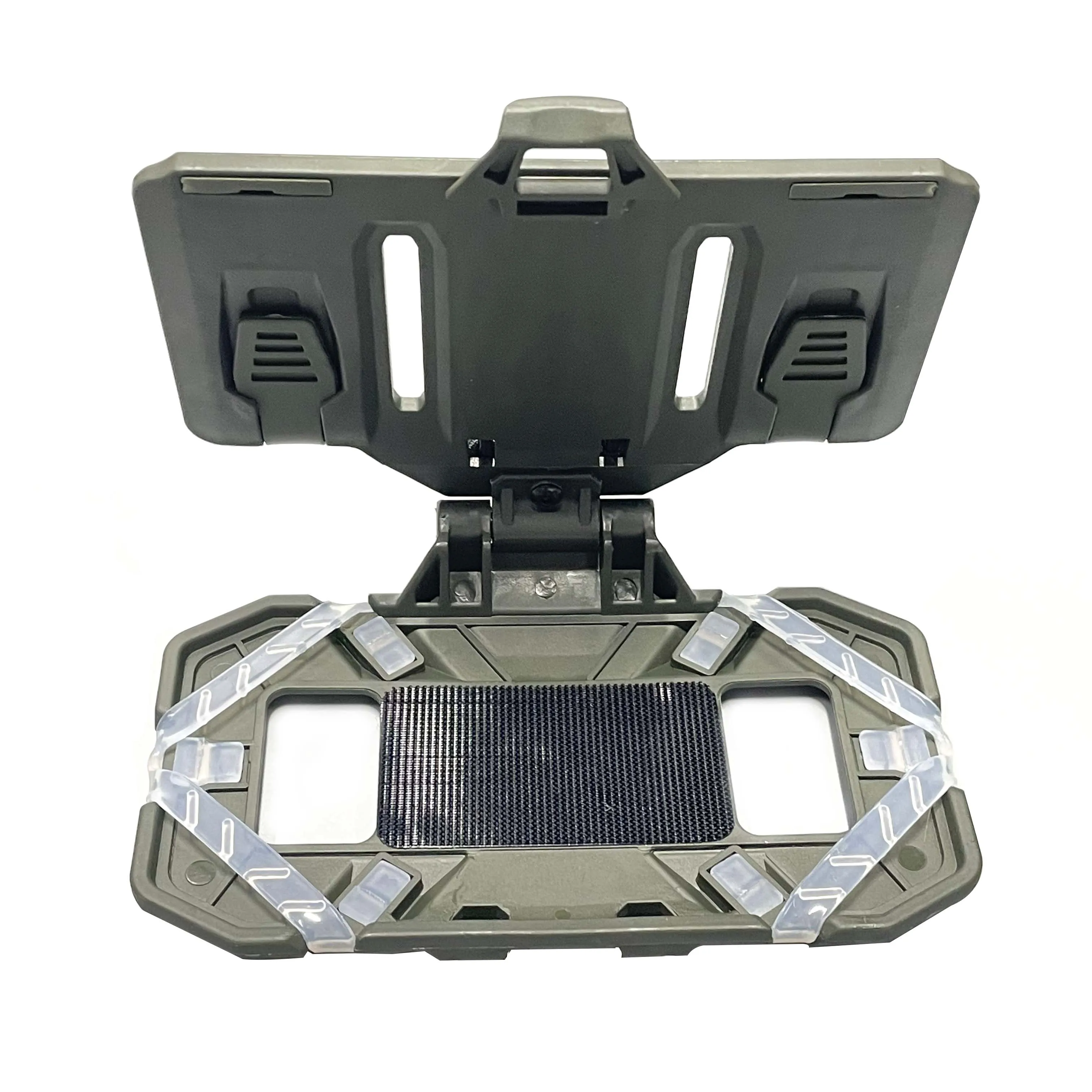 حامل MOLLE تكتيكي قابل للطي لتركيب الهاتف والكمبيوتر اللوحي - نظام سترة صدر قابل للطي شديد التحمل، أبازيم سريعة التحرير، للتصوير #3