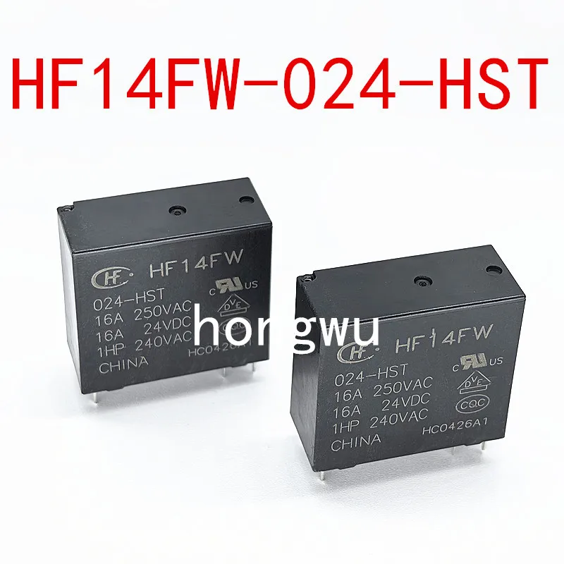 100% Original New 2PCS  HF14FW-024-HST  DC24V  relay  16A  6pins