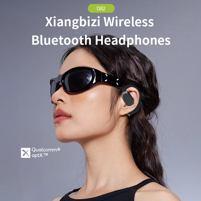 DMOOSTER D82 Head Sensing Control Bluetooth Earphones Dual ear Hanging Zinc Metal APP Magnetic Wireless Charging AI Translation
