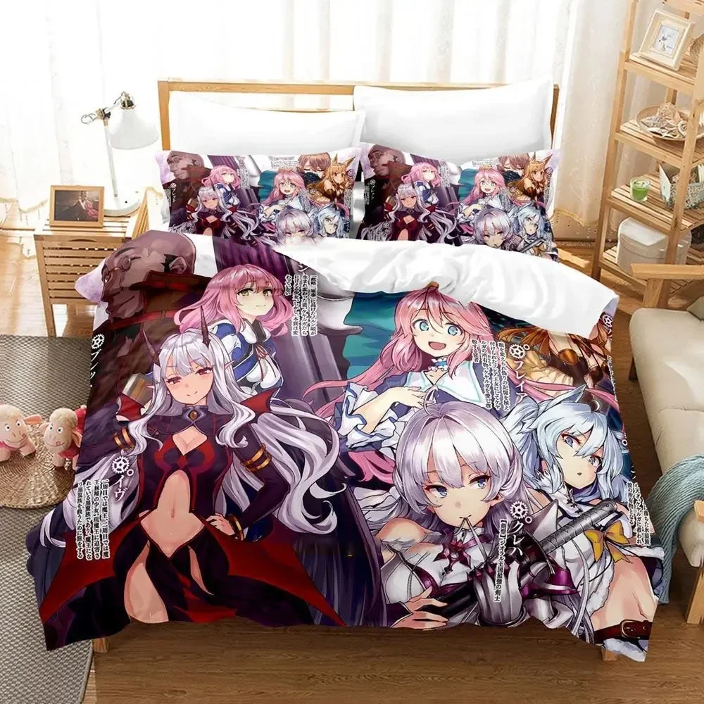 Anime Redo of Healer 2/3pcs Bedding Set Boys Girls Twin Queen Size Duvet Cover Pillowcase Bed Kids Adult Fashion Home Textile