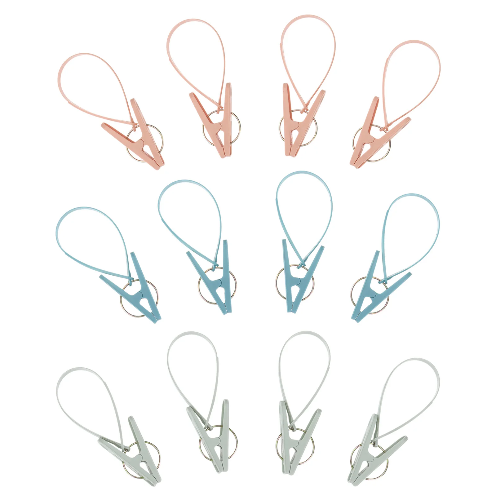 

12Pcs Windproof Clothespins Smooth Interface Design Safe for Clothing Environmentally Friendly Clips for Daily Use
