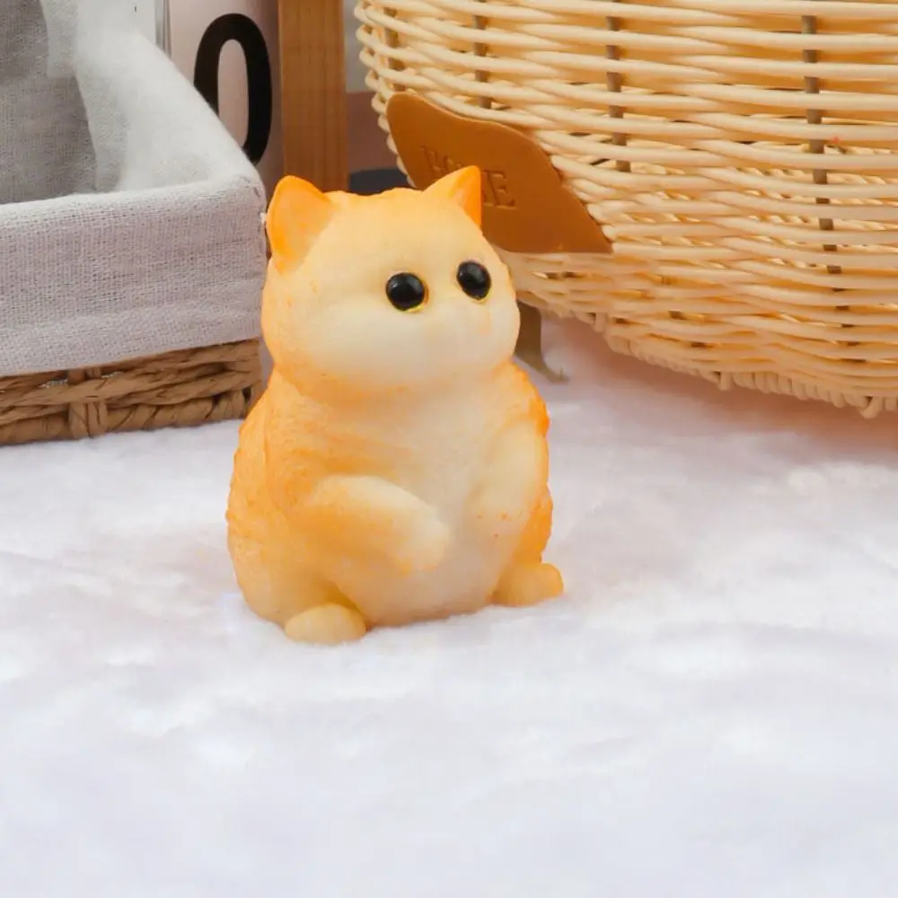 Cartoon Big Cat Doll Squeeze Toy Cat Bell Animal Cat Shaped Squeeze Toy Colorful Soft Artificial Doll Squeeze Toy Office