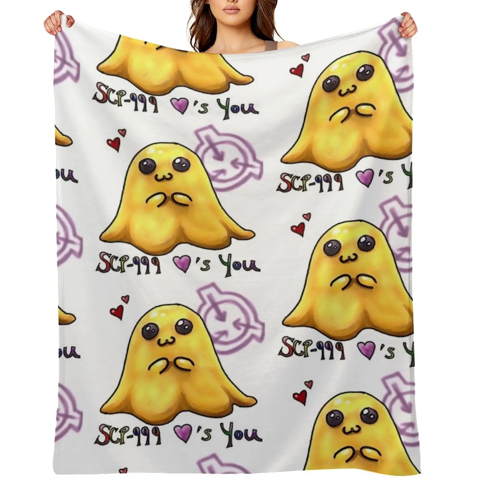 

SCP 999 loves you Throw Blanket Soft Beds Flannels Single warm winter Blankets