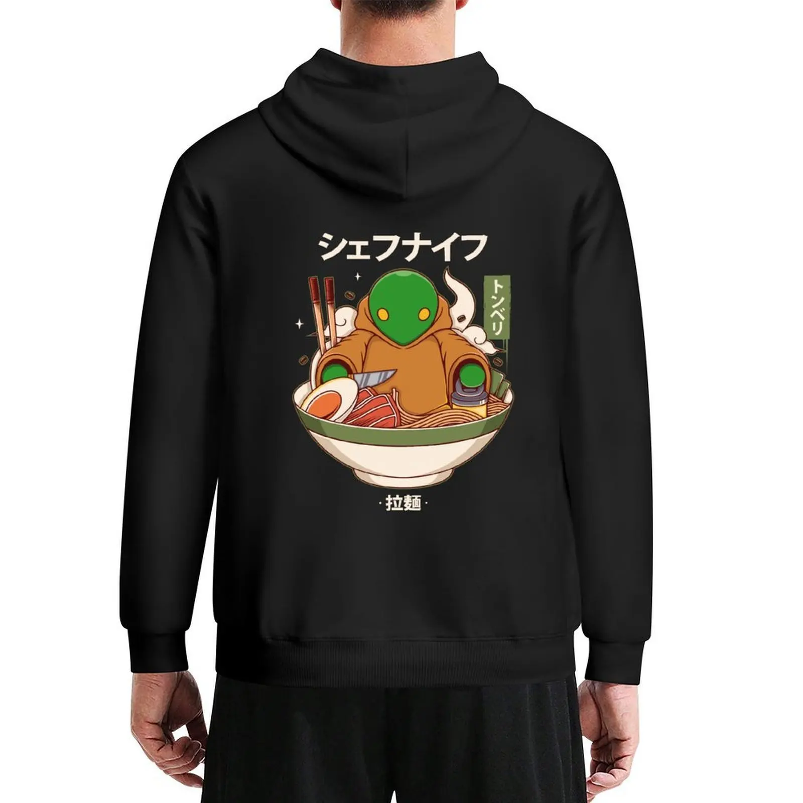 ملابس Tonberry Ramen بغطاء للرأس للرجال، ملابس رجالية، قميص بقلنسوة، ملابس رجالي مصممة بقلنسوة للرجال