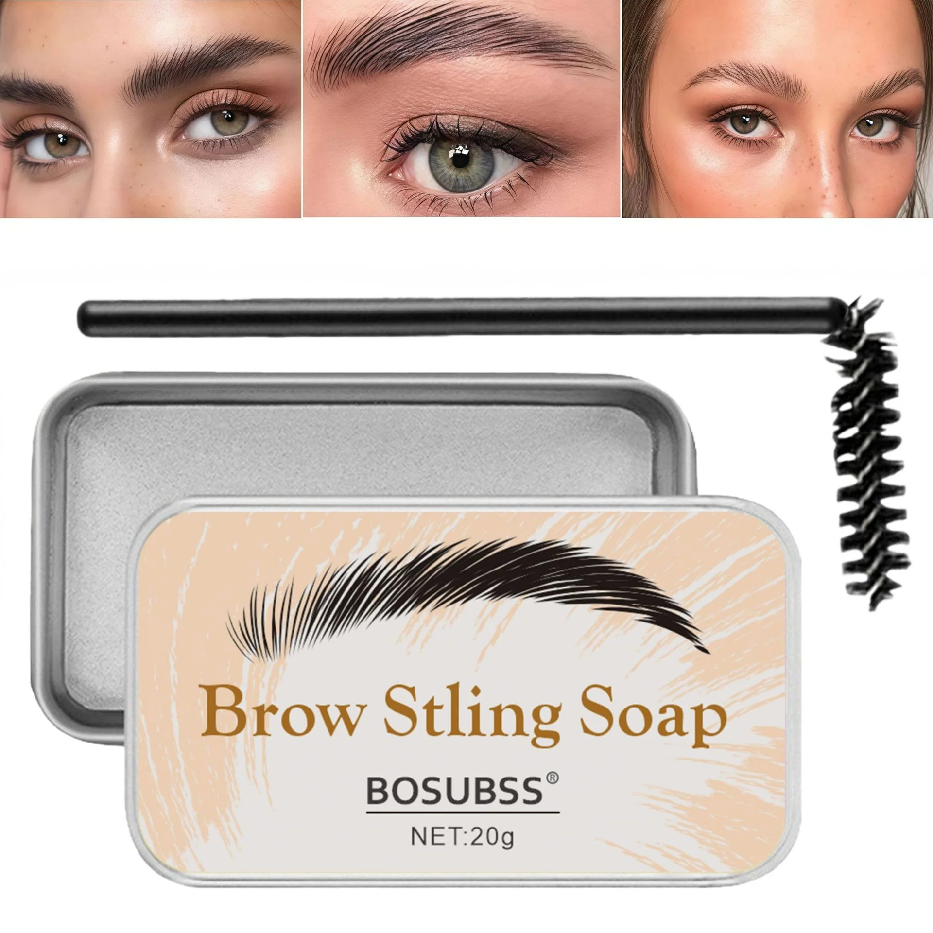 جل تصفيف الحواجب الشفاف - شمع شفاف مقاوم للماء، عقد طبيعي، مقاوم للتلطخ، رائع للاستخدام اليومي وأفكار هدايا العطلات #1