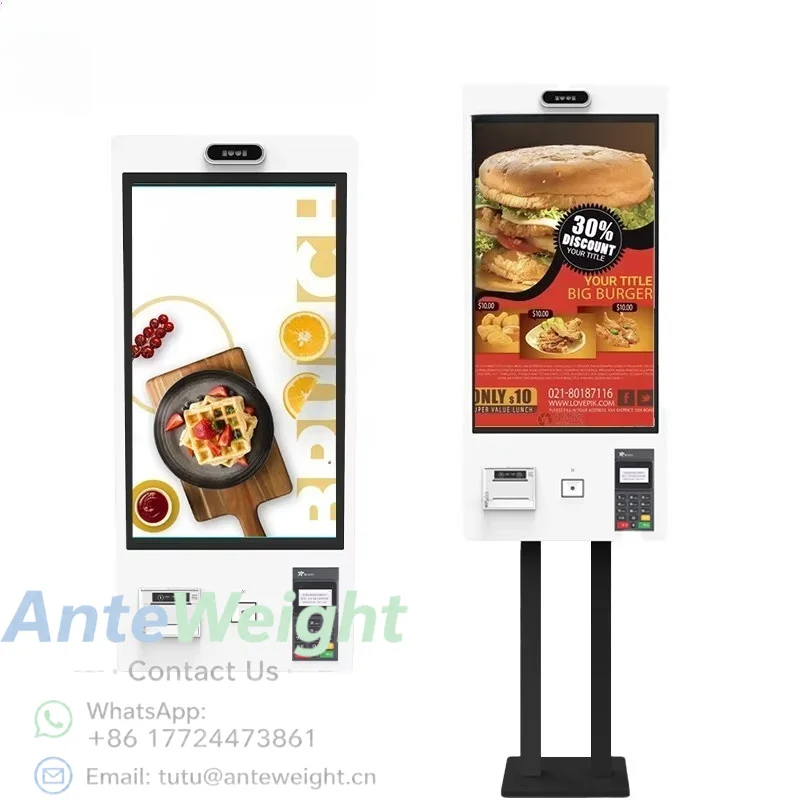 Payment Kiosk 21.5 Inch Touch Screen POS Terminal Machine Self-Service Order System with SDK Function