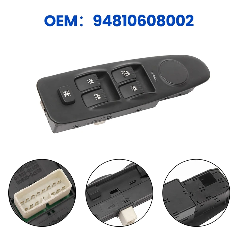 Car Electric Power Window Control Switch Button 93570-2D100CA 14 Pins For Hyundai Elantra 2.0L 2001-2006 LHD