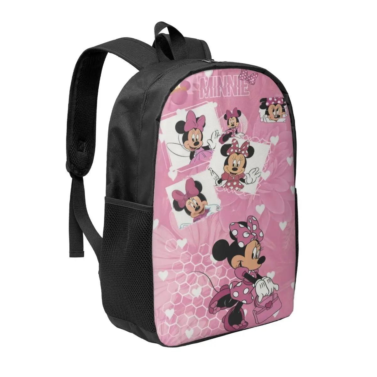 Custom Mickey Mouse Travel Backpack Men Women School Laptop Bookbag Minnie Mouse Heart College Student Daypack Bags