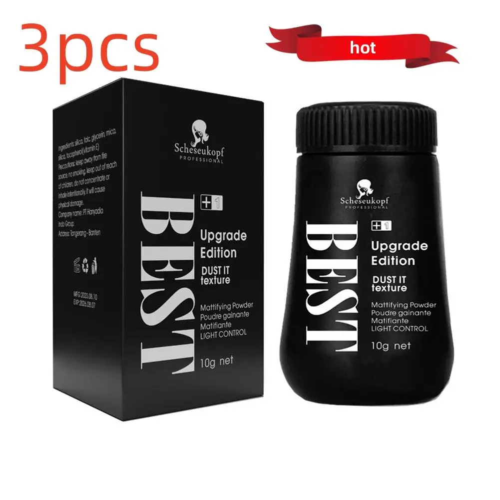 

3PCS Hair Fluffy Powder Haircut Design Increase Hair Volume Frizz Fixed Lasting Model Refreshing Men Hair Styling Powder 10g