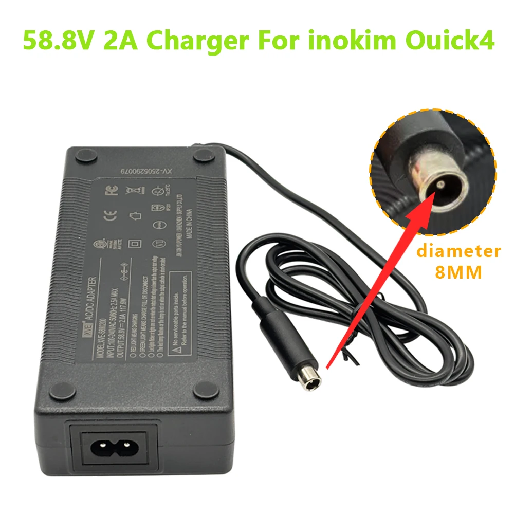 58.8V 2A Charger For Inokim Quick 4 Single Hole AC/DC Li-Ion Battery Standard Adapter For INOKIM Quick4 Electric Scooter Parts