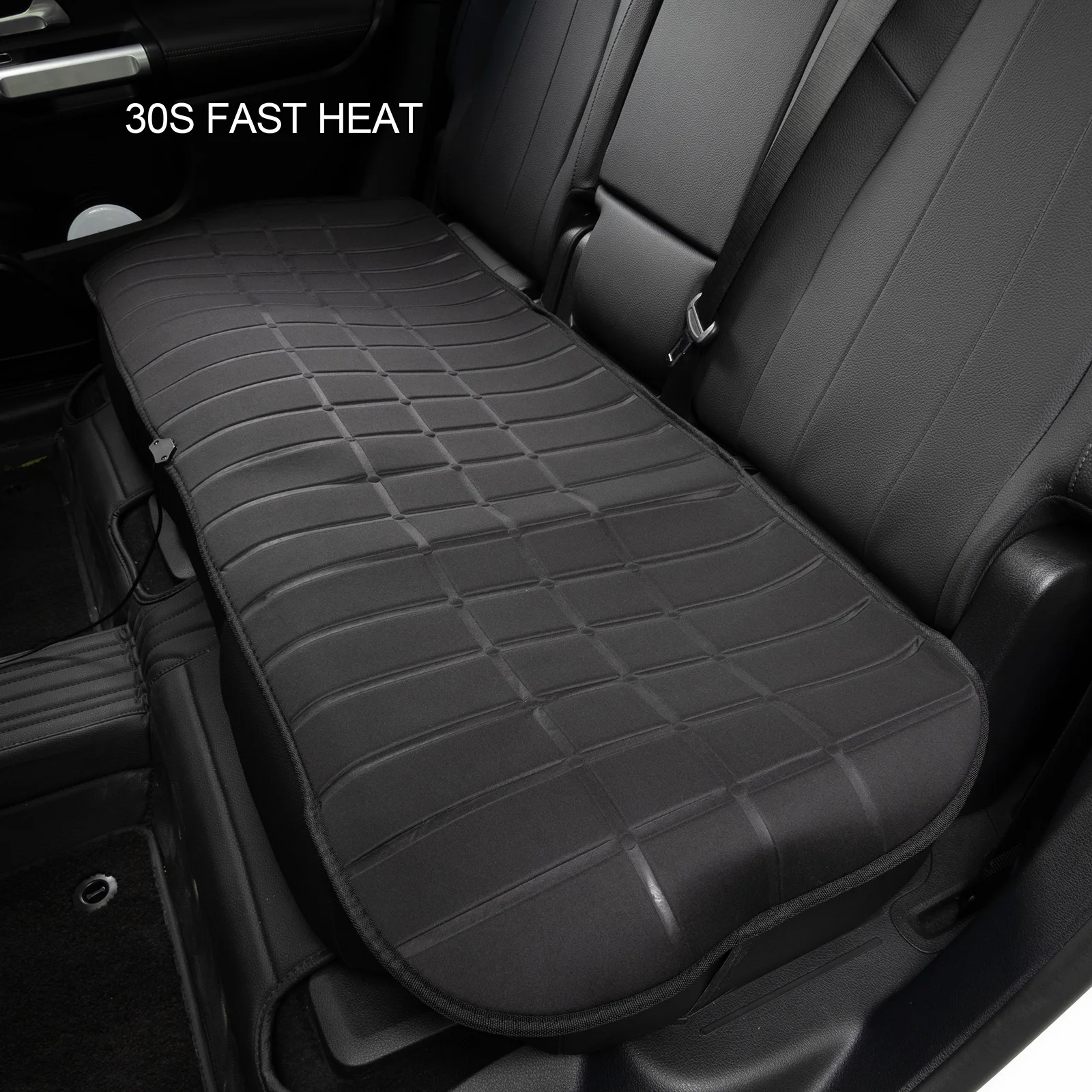 Auto 2. Sitzreihe Beheizte Rücksitzauflage 12V Universeller Heizkissen Kälteschutz Winterpolster Schwarzer Schutz Zubehör – Detail 4