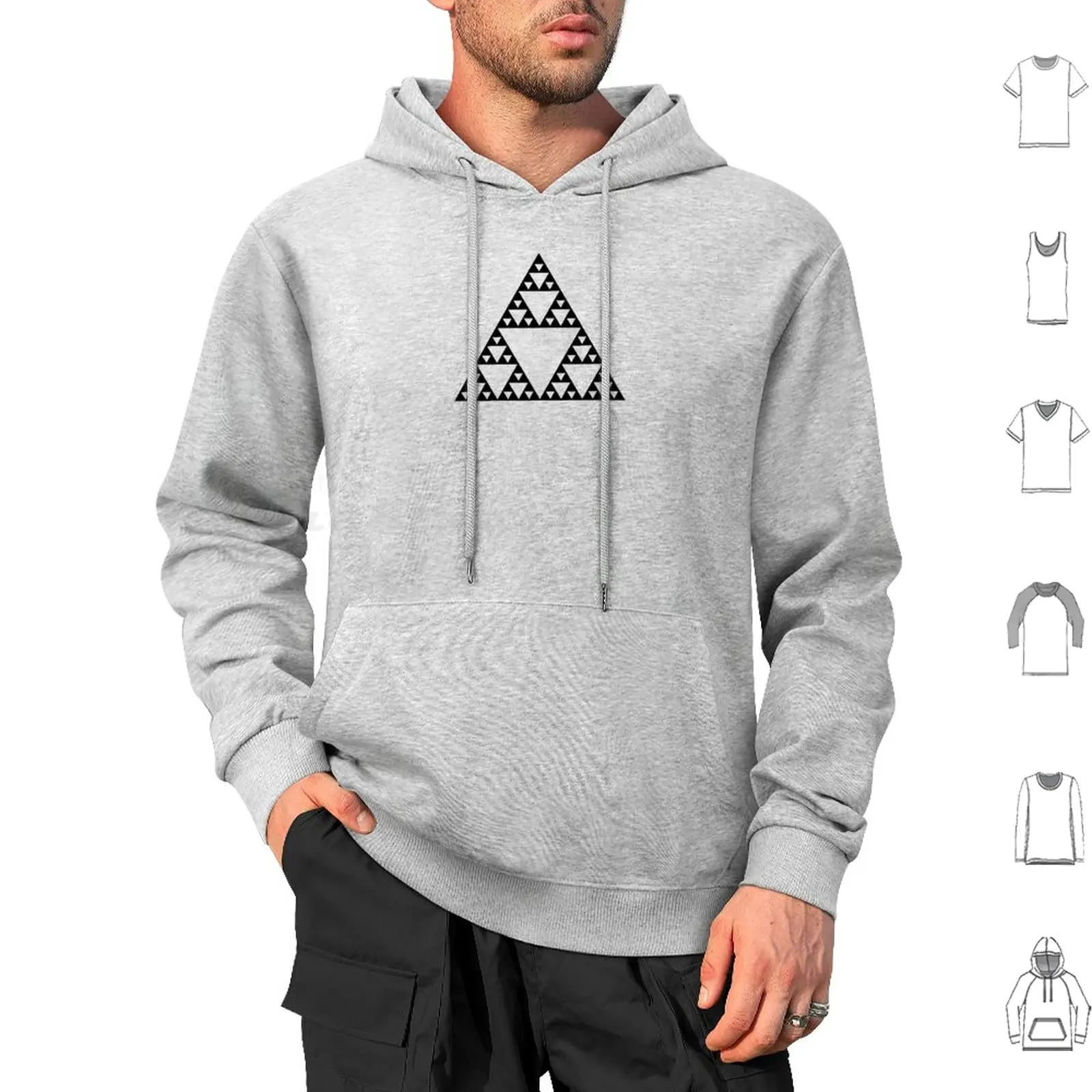 Sierpinski , , Mathematics , Fractal , Math , Geometry Hoodies Long Sleeve Fibonacci Mathematics Spiritual Fractal