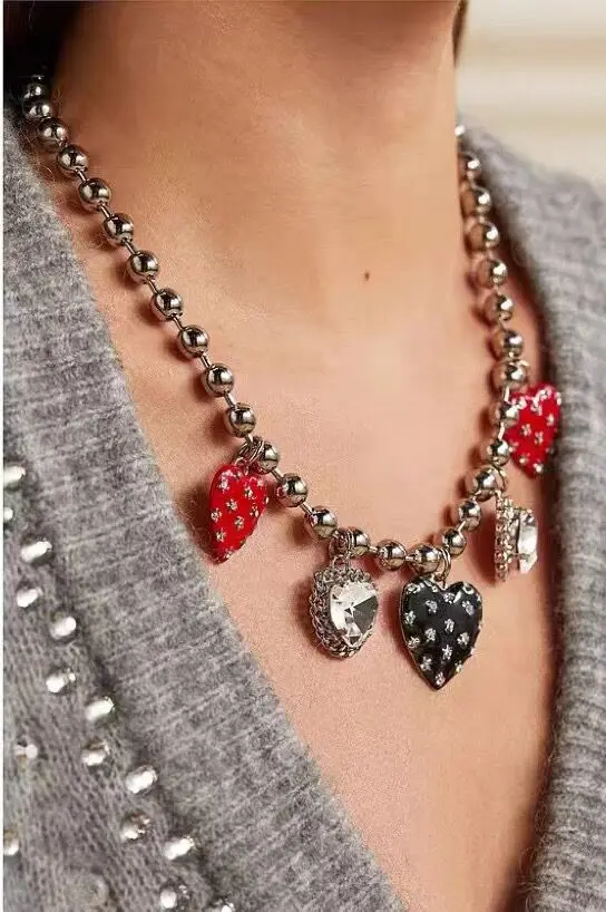Necklace Temperament Light Luxury Fashion Heart Pendant For Women Luxury Collares  Mujer Collar Jewelry Collier Femme Pendant