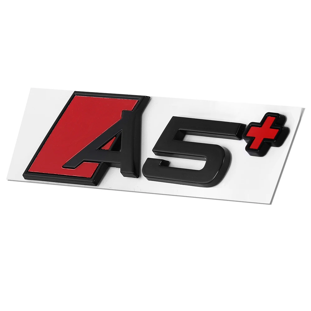 1pc 3D Aluminium für AUDI A3 A4 A5 A6 A7 A8 A3+ A4+ A5+ A6+ A7+ A8+ Auto Brief Hinten Stamm Stoßstange Emblem Aufkleber Schwanz Abzeichen Aufkleber