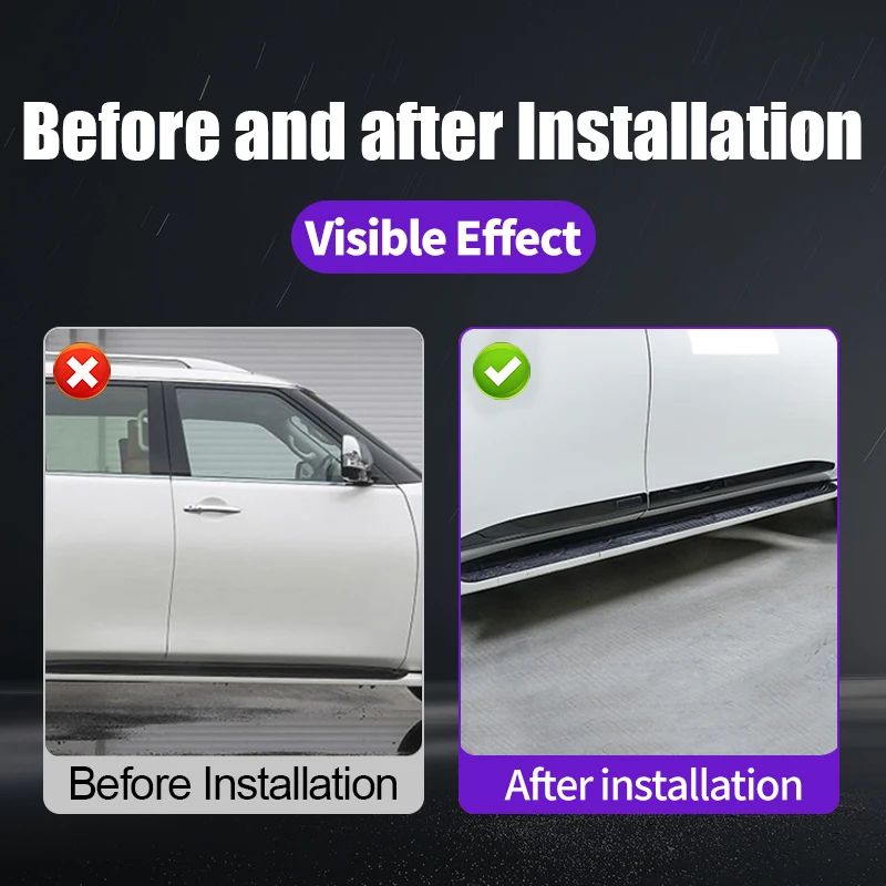 Stainless Steel Car Door Protection Bar Decoration For Nissan Patrol Y62 2010-2021 2020 Exterior Upgraded Accessories Body Kit