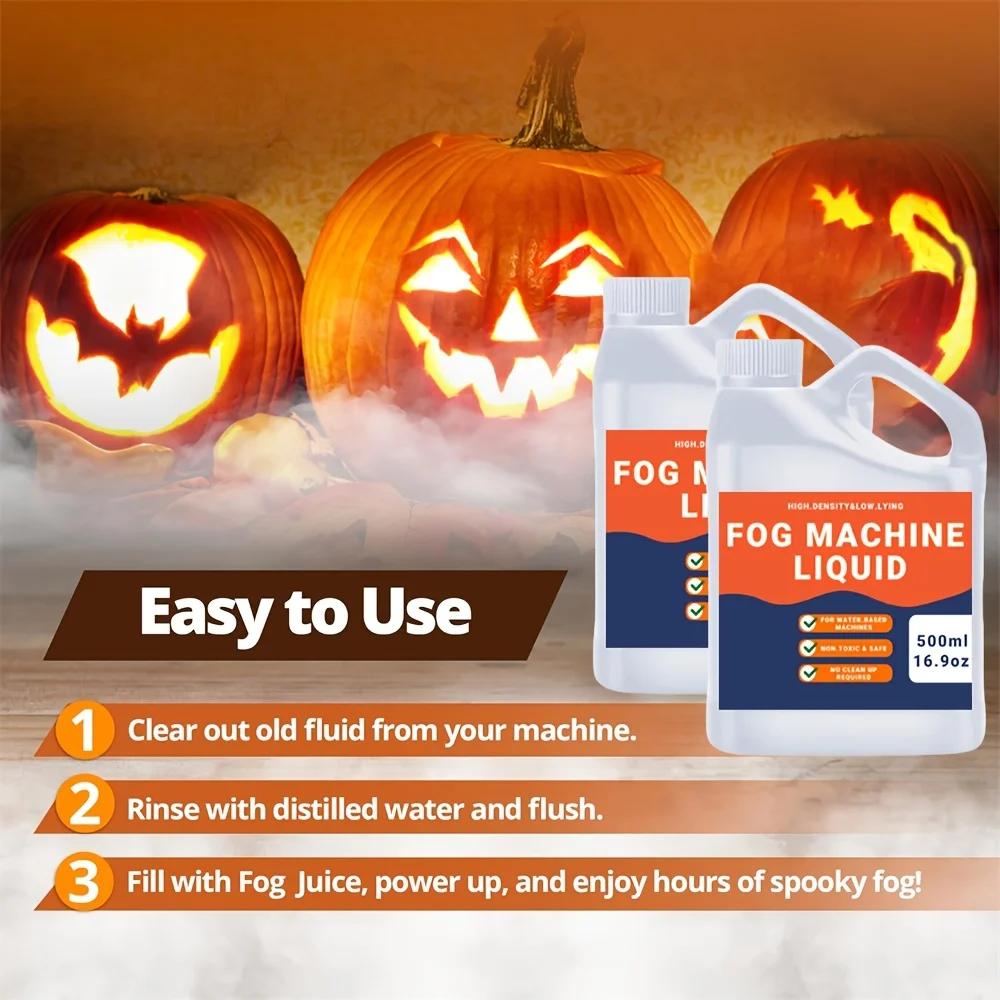 High Density Fog Juice - Long Lasting High Output Odorless Water Based Machine Fluid For 400 To 1500 Watt Machines Non Toxic