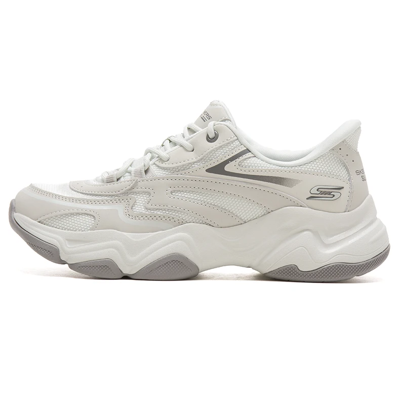 

Skechers Women's Shoes, Thick-Soled Height-Increasing Dad Shoes, Lightweight Shock-Absorbing Sneakers, Shiny Breathable Casual Shoes 117687-Ltgy