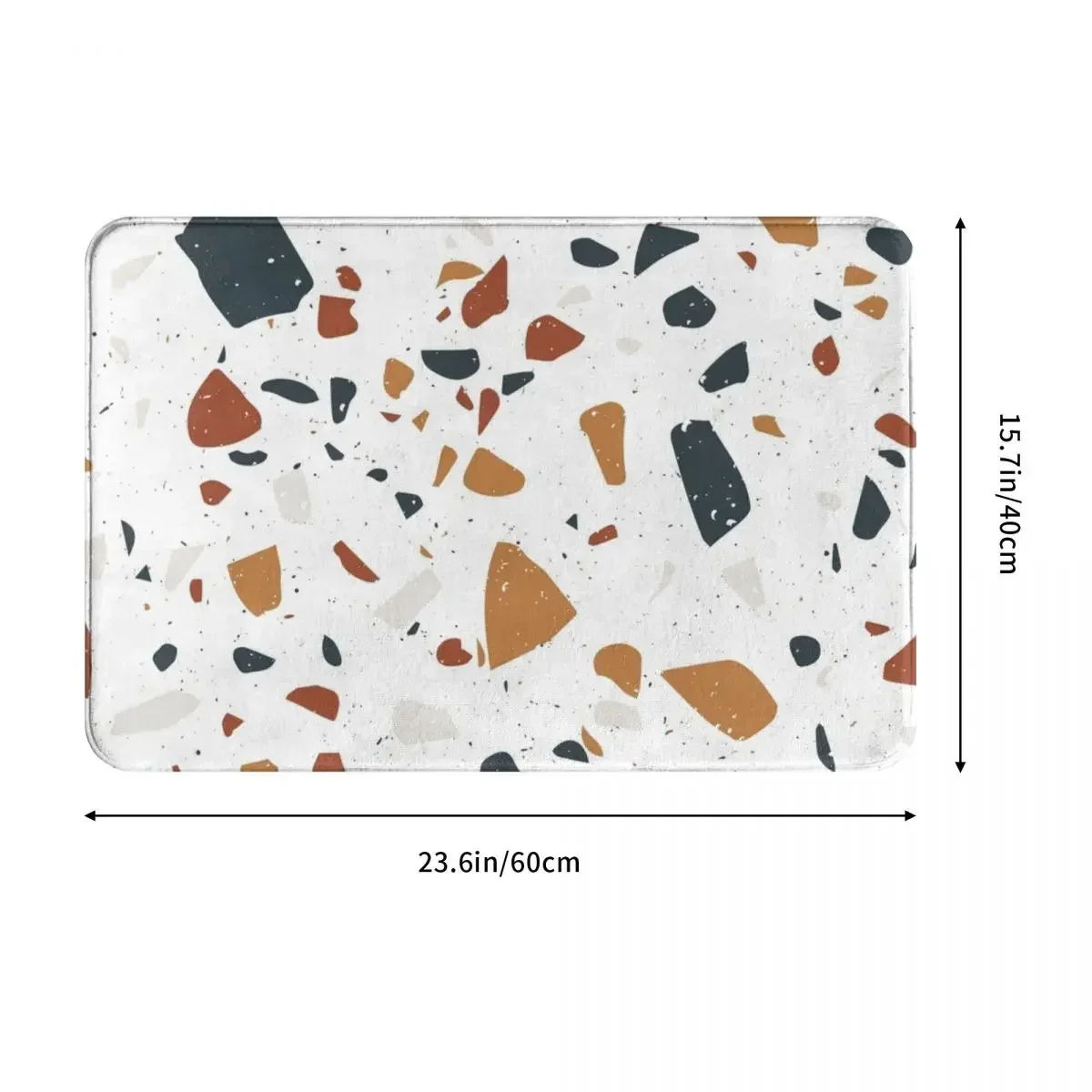 Terrazzo Stone Pattern Polyester Doormat Rug carpet Mat Footpad Non-slip Washable Entrance Kitchen Bedroom balcony toilet 40*60