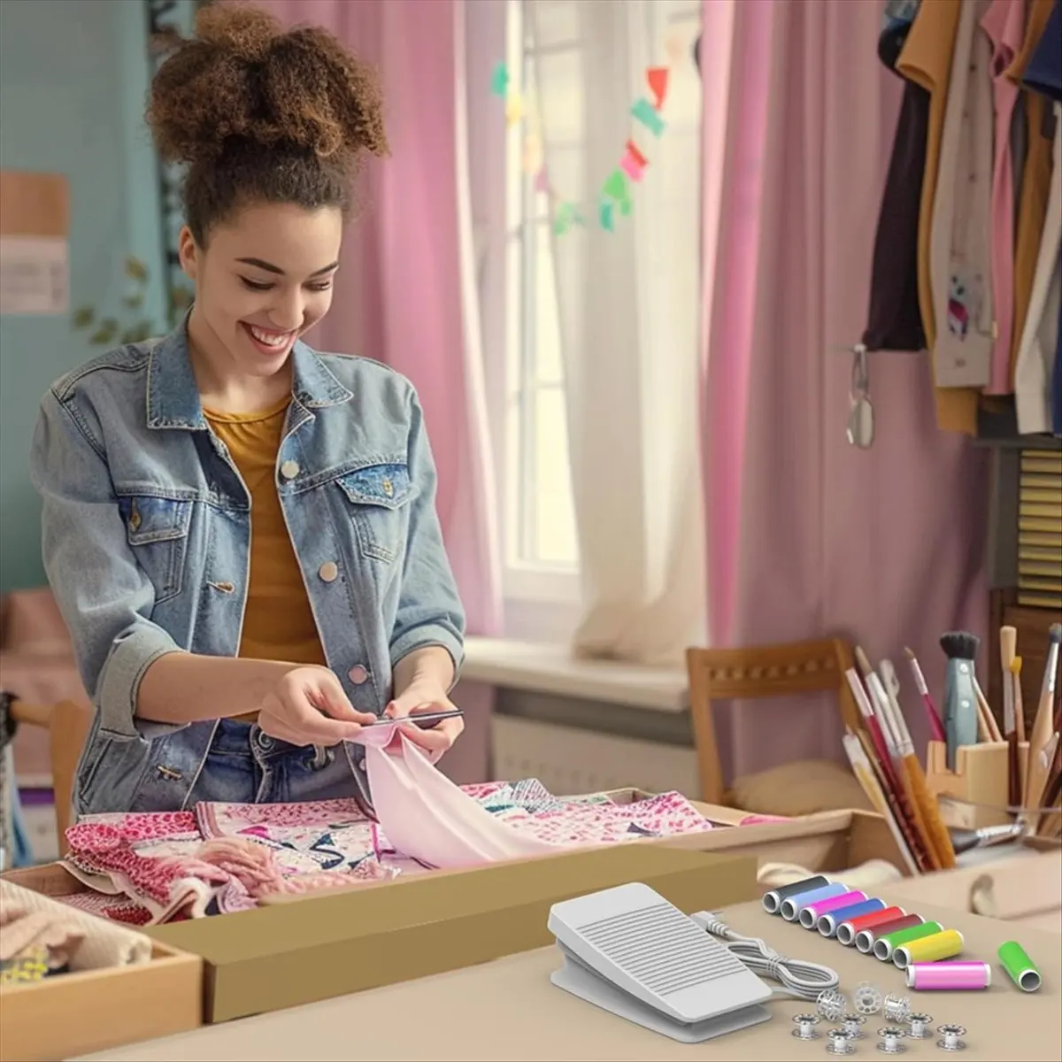 Controlador de pedal de máquina de costura para FC-322 XC8816-021, adequado para CS6000i CS7000i CS5055prw-TCES