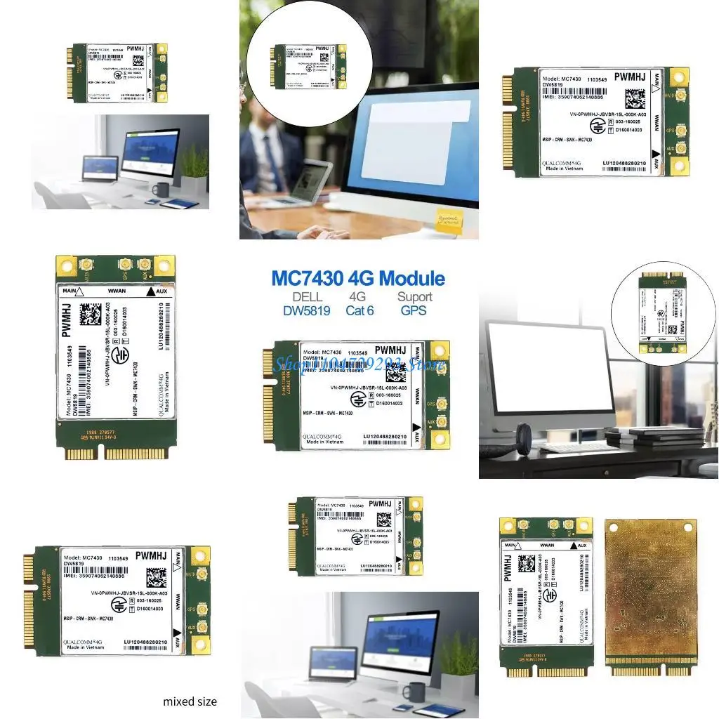 

Y2GD MC7430 PCIe Mini 4G Card USB3.0 MBIM HSPA + Интеграция GNSS WWAN Карта Надежный беспроводной адаптер для подключения