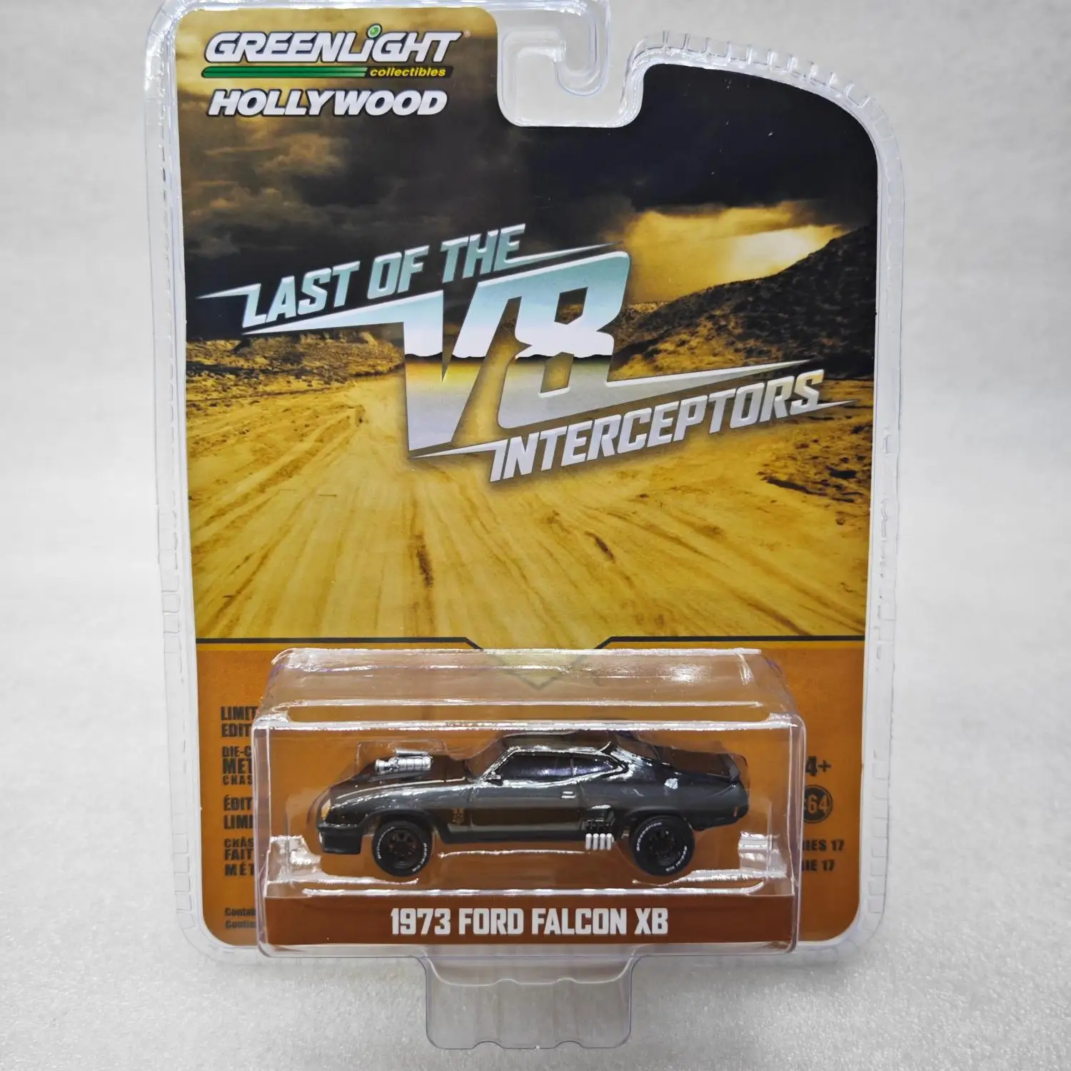 

1:64 Greenlight Plated Black 1973, Ford Falcon XB, коллекционная усовершенствованная модель автомобиля