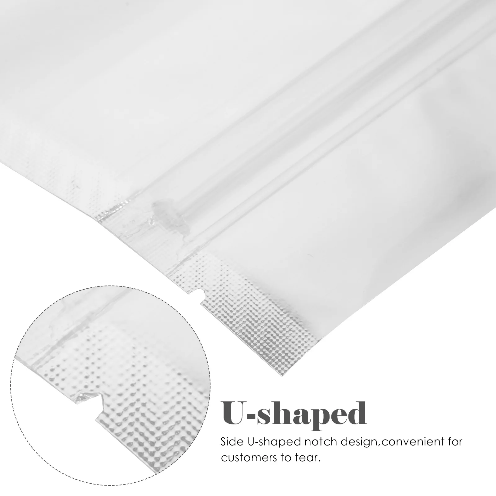 

50pcs Resealable Packaging Airtight Food Storage Pouches Leakproof Reusable Sealable For Snack Cookies Candy