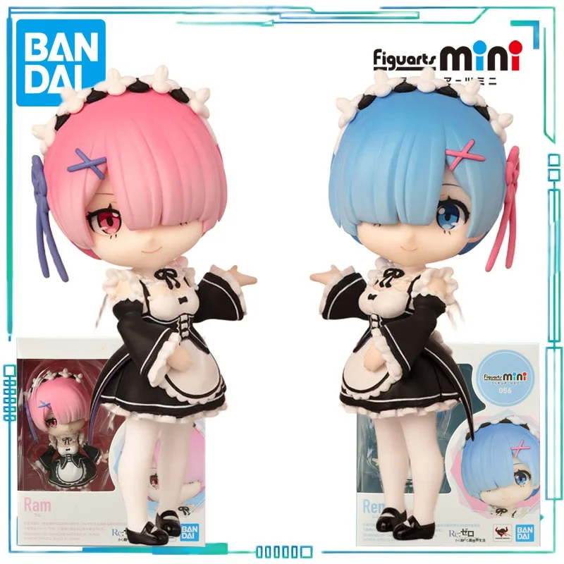 

BANDAI Genuine Figuarts Mini Series Regular Version 055 Ram and 056 Rem Japanese Figurines Collectibles Exquisite Toys
