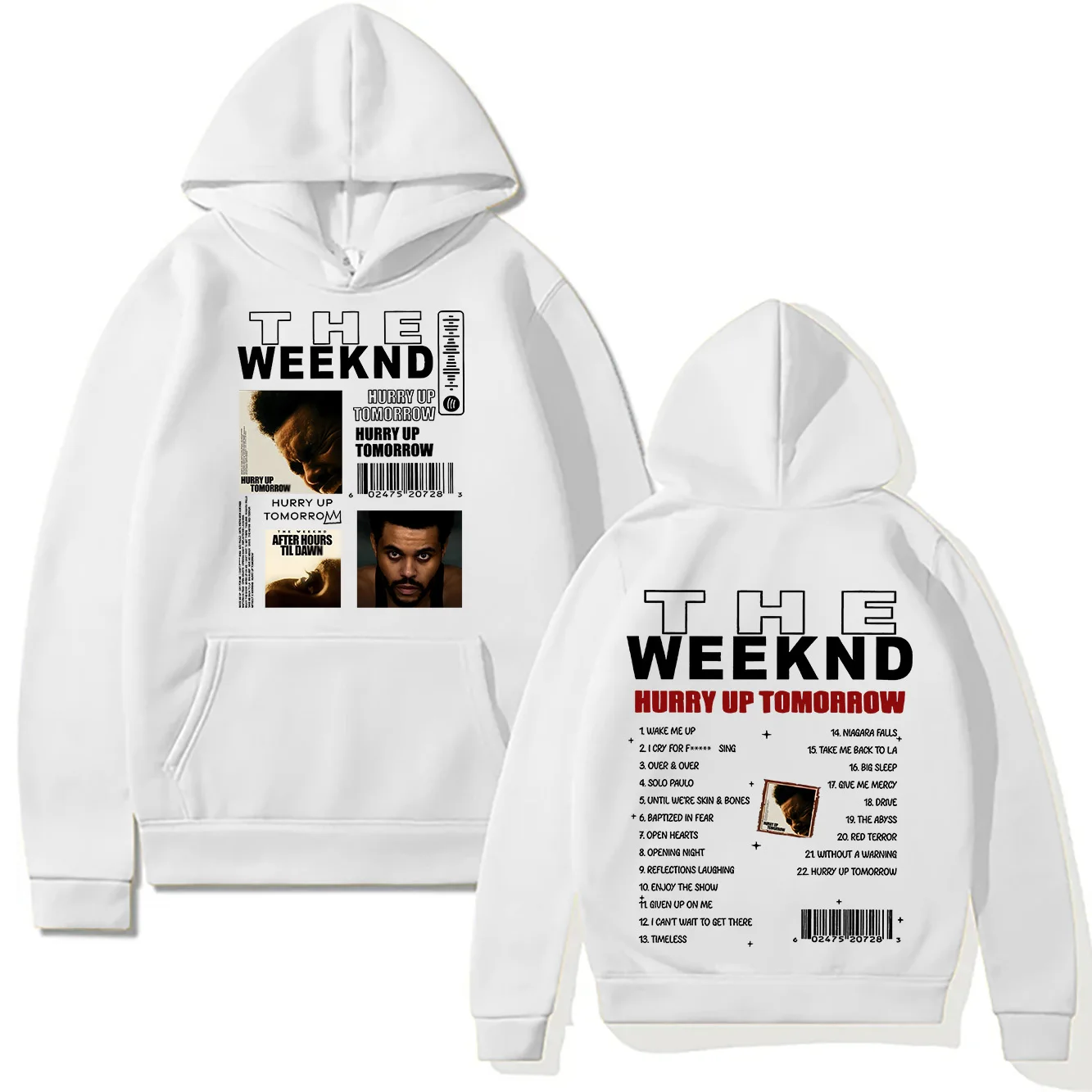 سترة بغطاء للرأس مطبوعة جديدة من TheWeeknd ألبوم He Weeknd Hurry Up Tomorrow بلوفرات هيب هوب روك للخريف/الشتاء ملابس خروج للجنسين