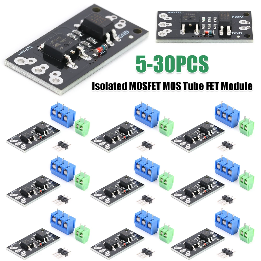 LR7843 PWM Geschwindigkeitsregelung Isoliertes MOSFET MOS Röhren-FET-Modul mit Optokoppler-PWM-Modulation DC5-30V