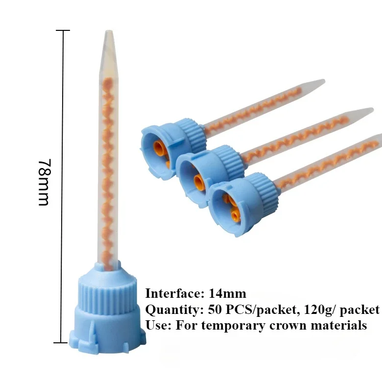 Dental Double Curing Resin Injection Head Printing Film Light Body Delivery Head Mixing Head Mixing Tube Injection Save Material