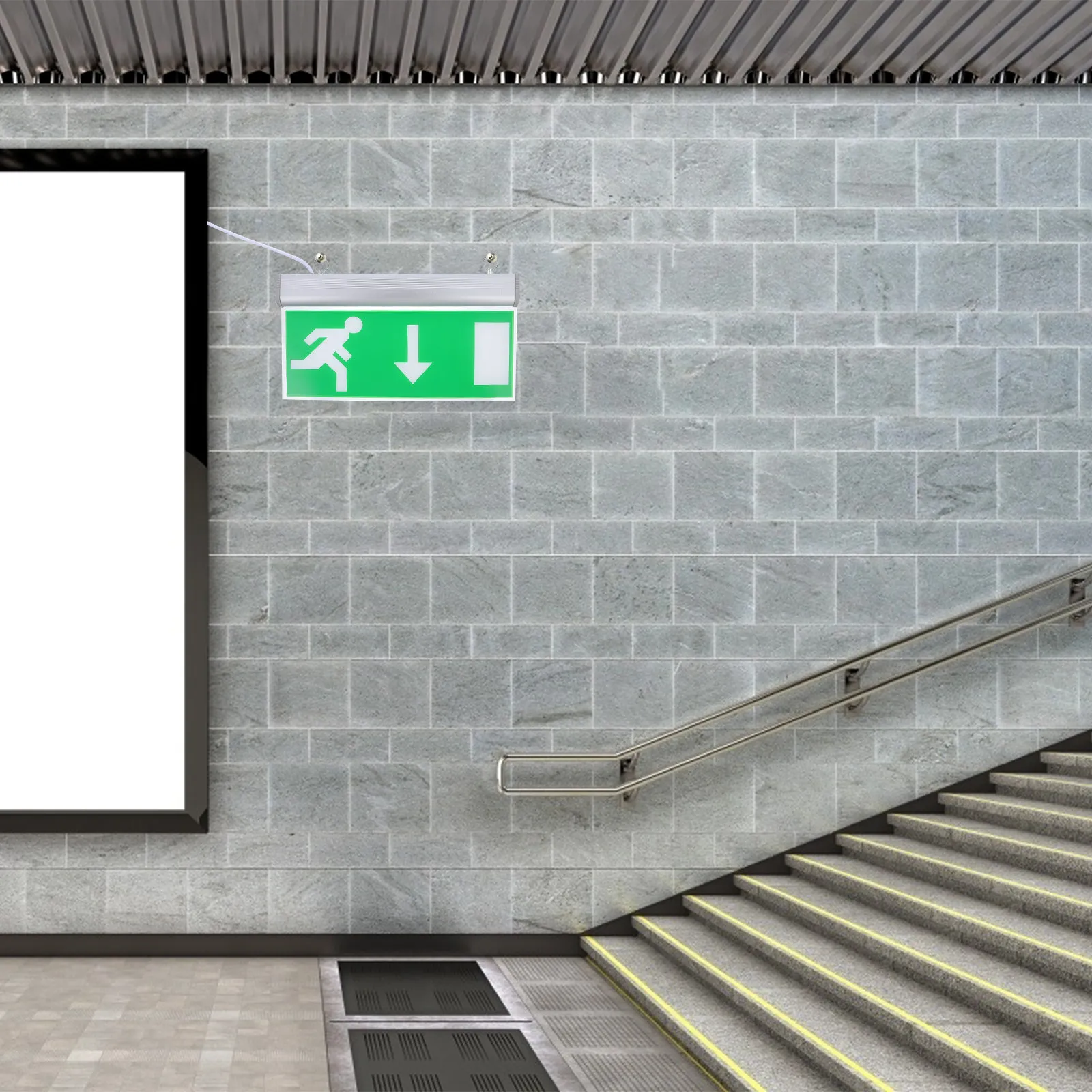 

1Pcs LED Emergency Exit Indicator Light Compact Size Safety Escape Sign Emergency Lamp for Public Areas School Office Hotel