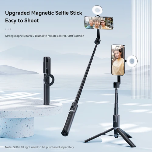 Imagen 2 del producto TELESIN-trípode magnético para palo de Selfie para teléfono móvil, con soporte remoto para teléfono móvil, para iPhone 14, 13, 12 Pro Max, disparo Vertical